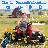 DEARAUTO 24V Powered Ride on Tractor for Kids, Max 4.3Mph, EVA Tires, Tippable Trailer, Remote Control, Detachable Trailer, Tractor Ride on Toy