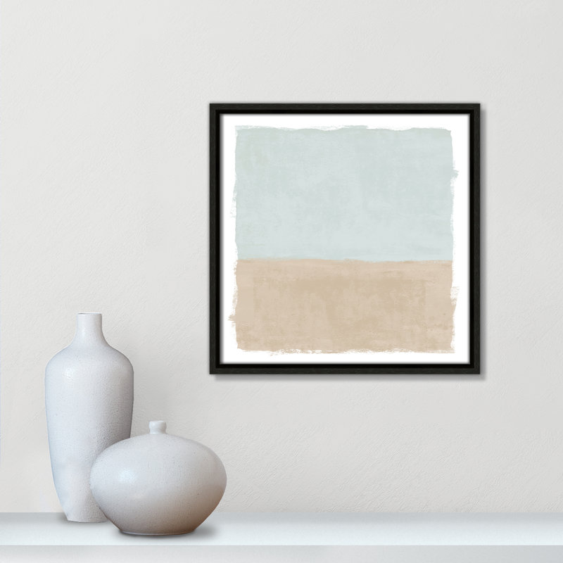 Sable et ciel I - reproduction carrée de Vesrion par Natalie Carpentieri, Espresso, H 13,5 po x l 13,5 po
