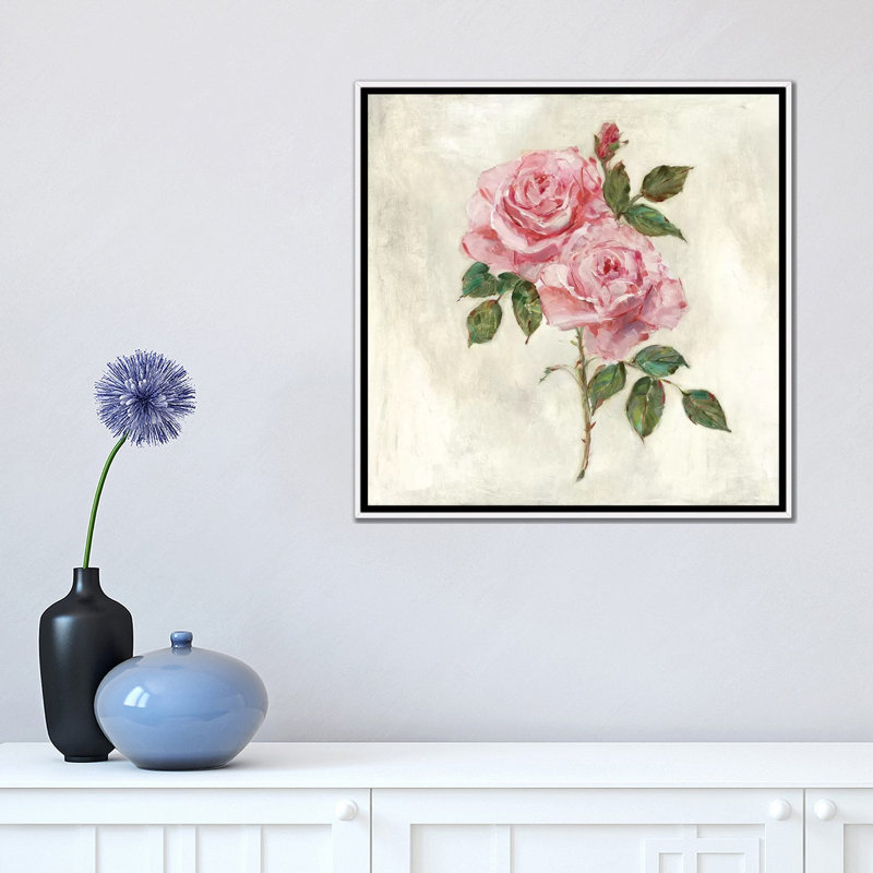 «Botanical Beauties II» par Sally Swatland - reproduction d'art, H 18 po x l 18 po x 1,5 po, Toile blanche encadrée