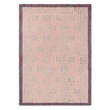 Hand Tufted Geometric Area Rug in Pink