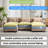 Praylow 120" W Modular U-Shaped Sectional Sofa with Two Ottomans-1618235898