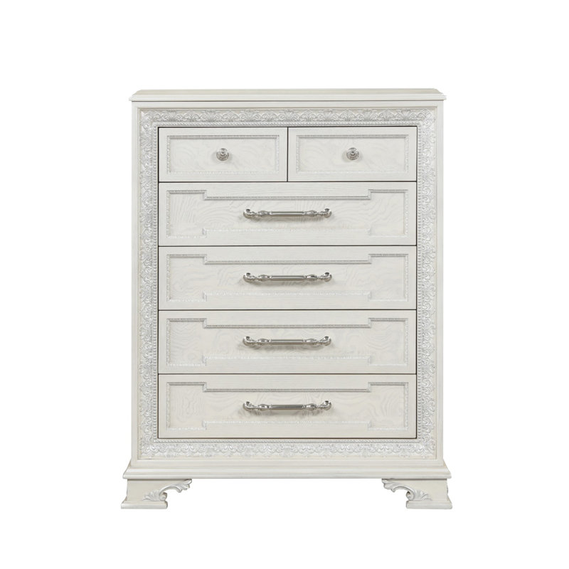 Commode traditionnelle Stella Mia, blanc crème