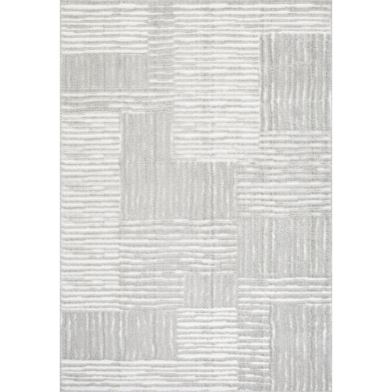 Grid Power Loomed Indoor Rug, Rectangle 7'10" x 9'10"