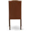 Chaises de salle à manger en acajou et parsons - Ensemble de 2 chaises rembourrées imitation cuir brun