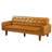 74" Mid-Century Faux Leather Tufted Futon Upholstered Adjustable Backrest Sofa Bed-714722769