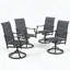 Ensemble de 2 chaises de patio pivotantes à 360 ° avec tissu textilène rembourré-830032573