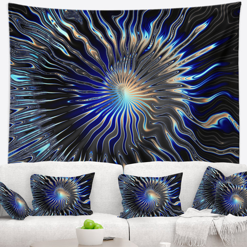 Tapisserie «Blue Rays from the Circle», H 50 po x l 60 po