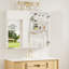 Armoire à pharmacie encastrée ou à fixation en surface biseautée sans cadre avec porte en miroir et tablettes réglables-988053123-988053120