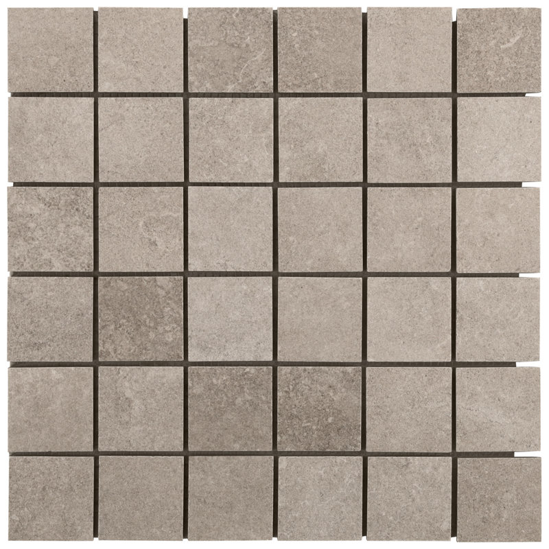 Stoneside 2x2 Porcelain Matte Mosaic Tile, Cream Beige