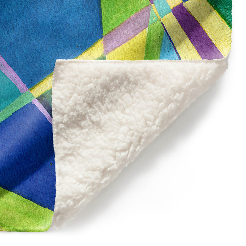 Couverture sherpa douce water series 2, l 51 po x L 60 po
