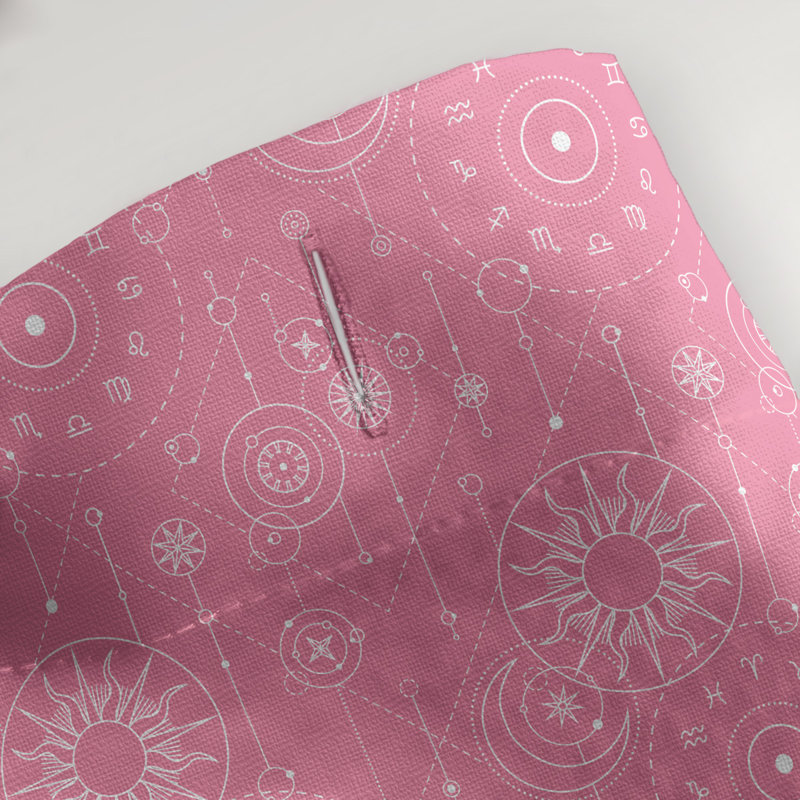 Rideau de douche simple astrologie, Rose