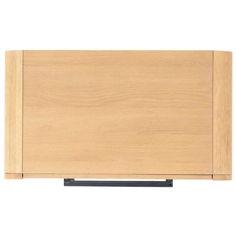 Katrina Wood 2 Drawer Nightstand, Natural