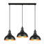Vintage 3-Way Light Pendant for Kitchen Island - Modern Industrial Rustic Lighting by Brambly Cottage for Dining Room &  Bar-1499487511