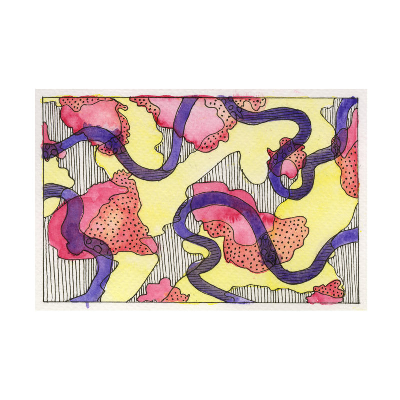 Art sur toile «bolologia» par Anika Goodhue, H 12 po x l 19 po