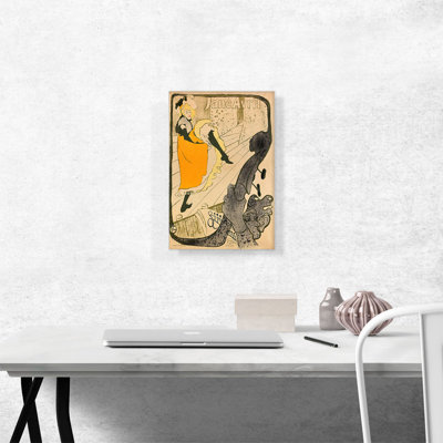 «Jane Avril 1893» par Henri De Toulouse-Lautrec - reproduction d'art sur toile tendue