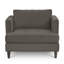 Chaise avec accoudoirs touffetée en polyester 41 po Burkouer-992248680