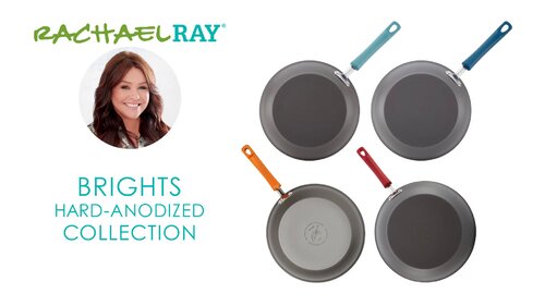 Rachael Ray Hard-Anodized Nonstick Oval Pasta Pot / Stockpot with Lid and  Pour Spout, 8-Quart, Gray Orange Handles - AliExpress