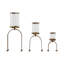 Modern Metal Pillar Candle Holder with Arched Stand Base - Decorative Tabletop Candlestick Holder for Home Decor - Set of 3, 22", 16", 10"-932943294
