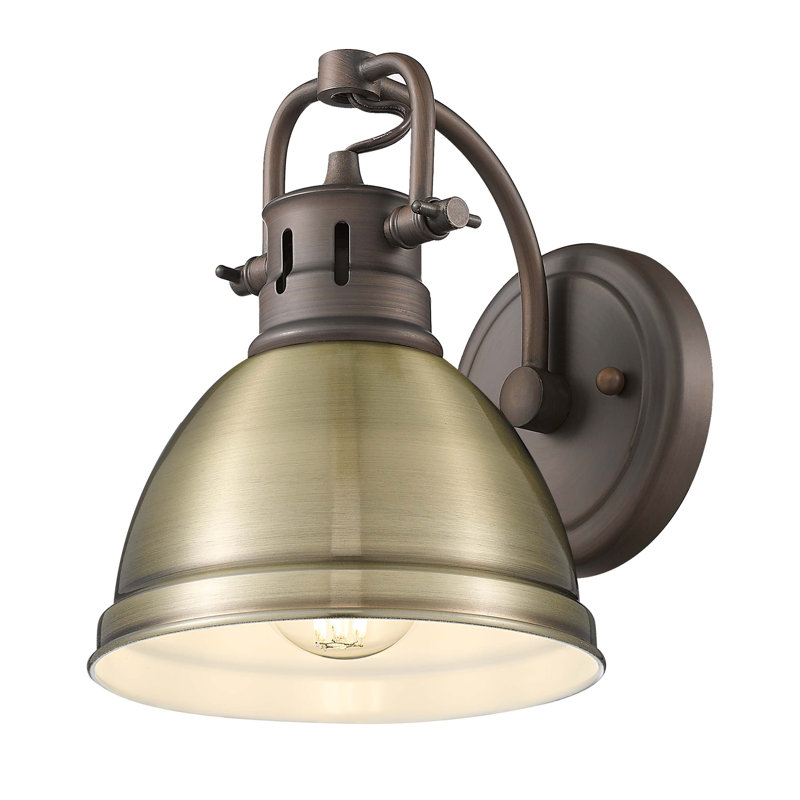 Meuble-lavabo 1 lumière Brianni, Laiton vieilli, Bronze huilé