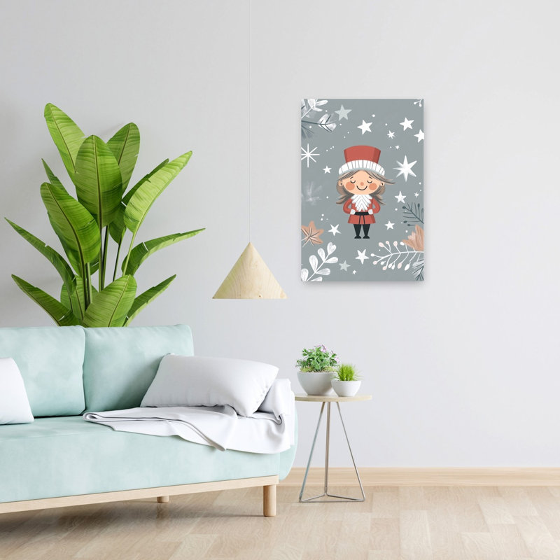 Casse-noisette, rêve d'hiver, rêve, fantaisiste, paysage d'hiver abstrait, impression d'art mural, H 24 po x l 16 po
