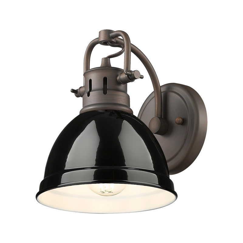 Brianni 1-Light Bath Vanity, Black, Rubbed Bronze