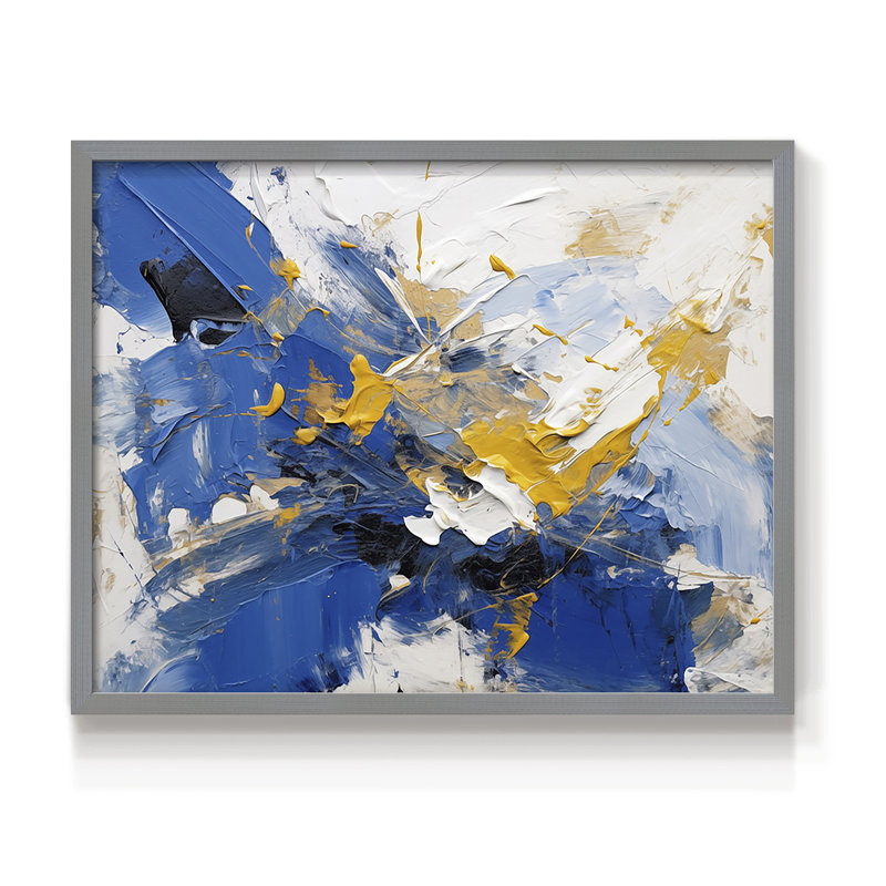 Abstract Series-CXLIX -Framed Print - Restickable, 8" H x 10" W, Gray