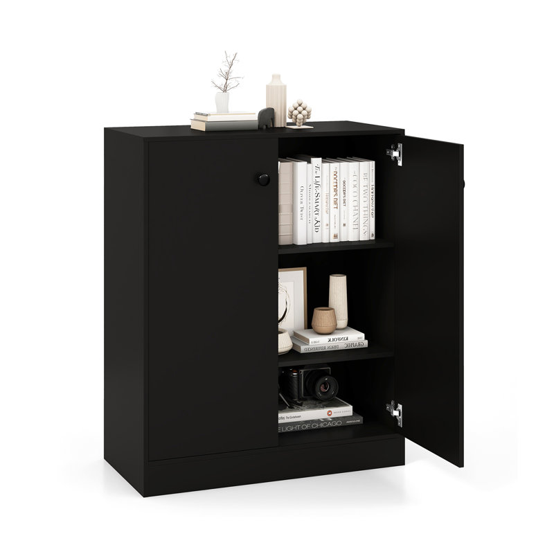 Navjeevan Rectangle Accent Cabinet, Black