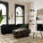 Tov Furniture Amelie Black Faux Fur Sofa-80800439