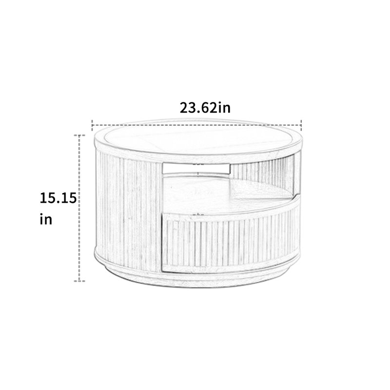 Table basse moderne avec rangement
