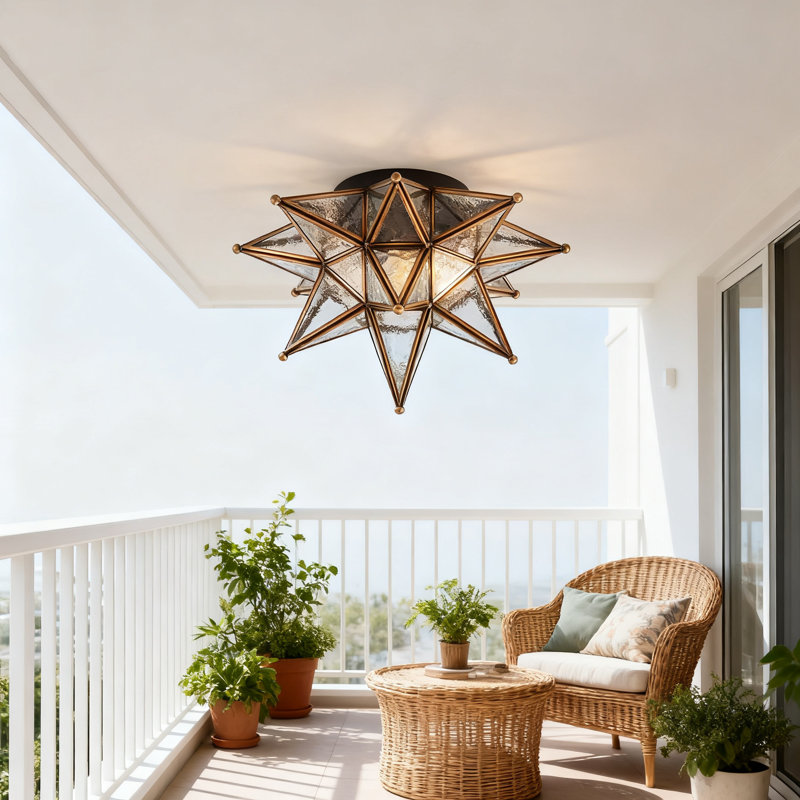 Plafonnier encastré Moravian Star, Noir