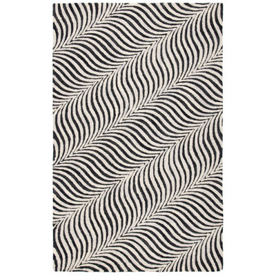 Tapis abstrait en laine et coton touffeté à la main Betthezul