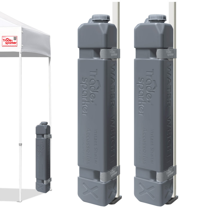 Tradesparker 100 lb poids lourds pour auvent remplis d'eau (paquet de 2), gris, Gris