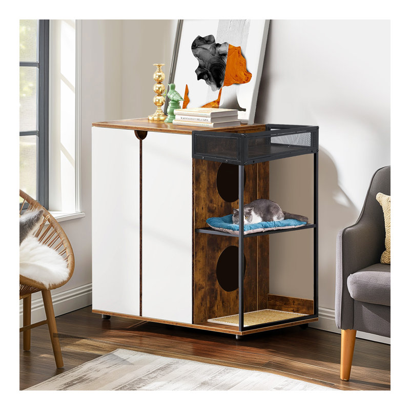 Enceinte de litière pour 2 chats.