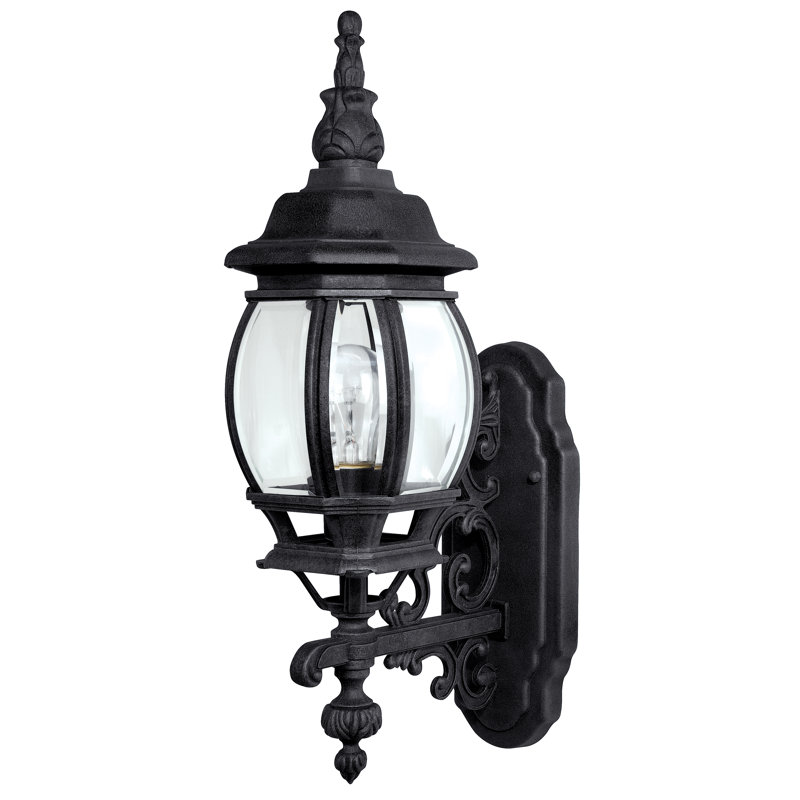 Lanterne murale d'extérieur 1 lumière Herkimer, Noir