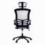 Fauteuil de direction moderne haut dossier en filet avec appui-tête et accoudoirs rabattables