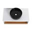 Meuble-lavabo flottant peu encombrant avec rangement ouvert-129696398