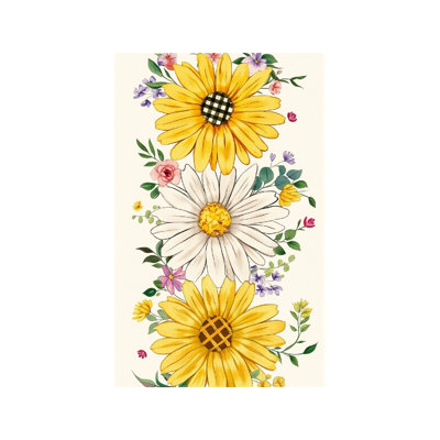 Buffalo Plaid Sunflower Daisy 30 x 45cm/(12" X 18" ) Decorative Flag, for Farmhouse Entryway