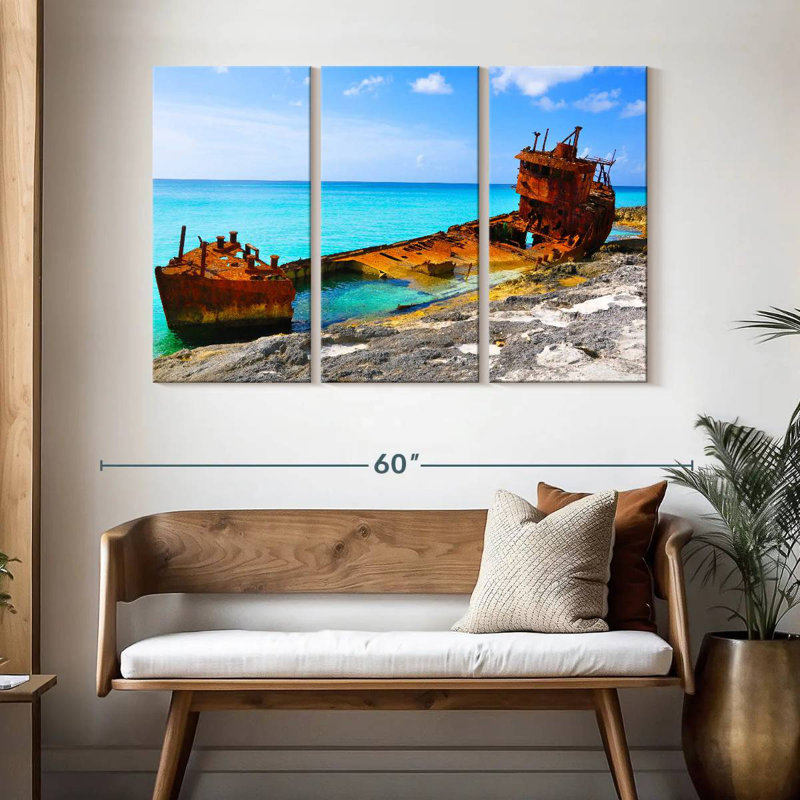 Rorry Bimini Beach Shipwreck, 32" H x 50" W