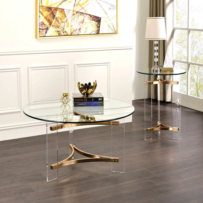 Table basse dorée