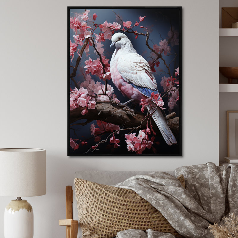 Dove Reverie II - Dove, art mural, Cadre flottant noir, H 44 po x l 34 po x P 1,5 po