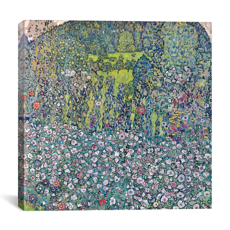 « jardin landscape on the hill » par gusta klimt,, art mural sur toile, H 37 po x l 37 po x P 1,5 po, Toile tendue