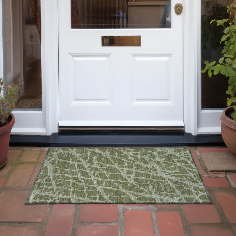 Kyrie Washable Abstract Indoor / Outdoor Rug, Rectangle 1'8" x 2'6"