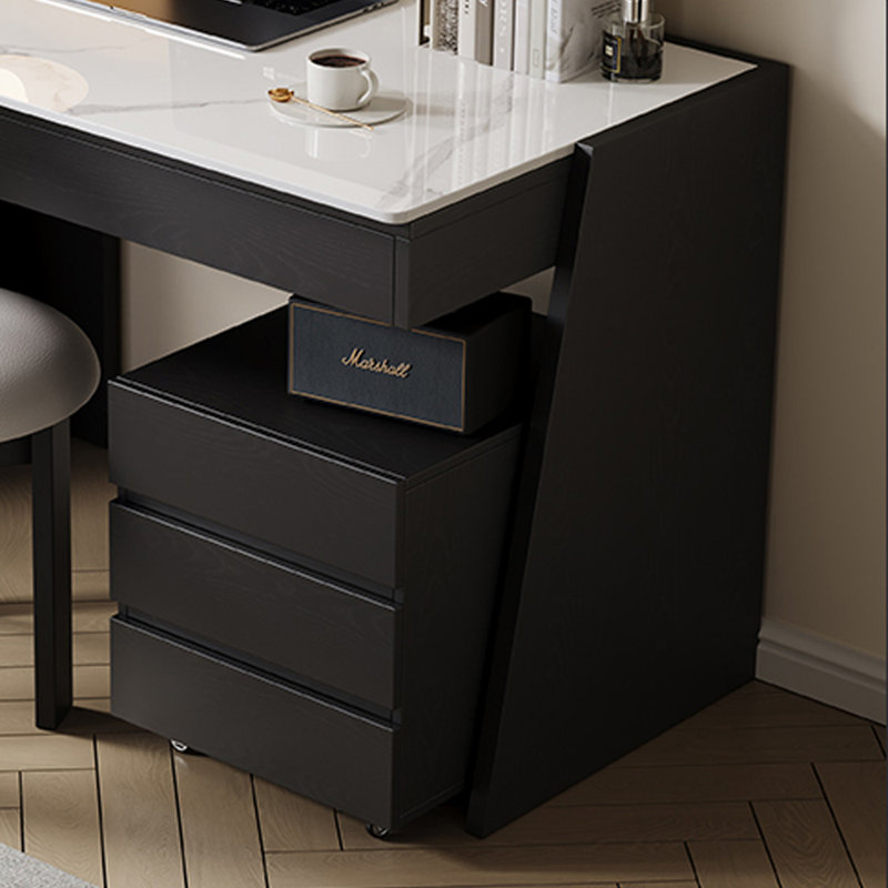 Bureau d'écriture à double tiroir Rock, H 29,52 po x l 39,37 po x P 19,68 po