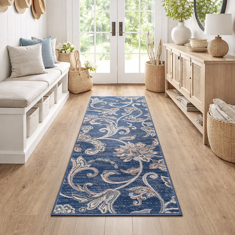Tapis bleu marine Majoros