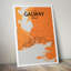 Galway City Map - No Frame Print-835062251