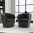 Azurdee Top Grain Genuine Italian Leather Swivel Barrel Chair (Set of 2)-107150430