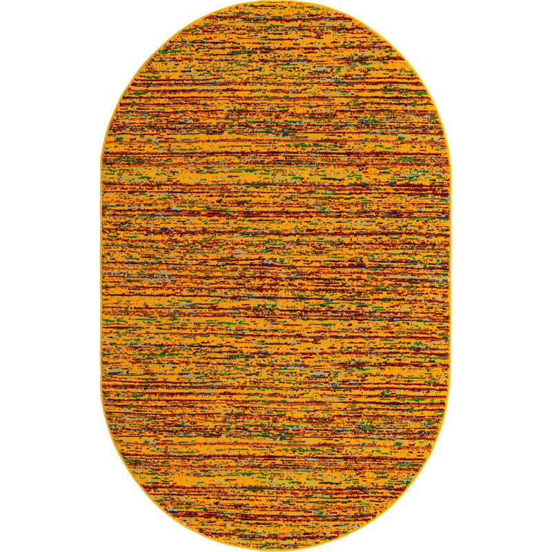 Erables Abstract Indoor Rug, Oval 5'3" x 8'