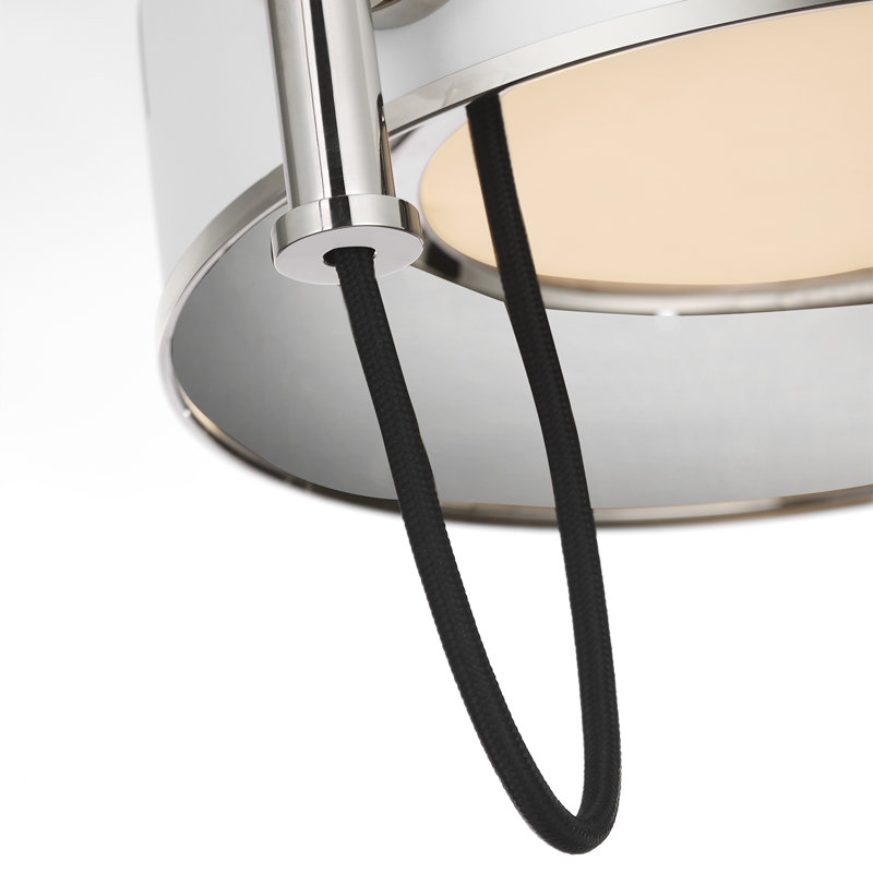 Thomas O'Brien Oso 25" Arc Table Lamp, Silver, White