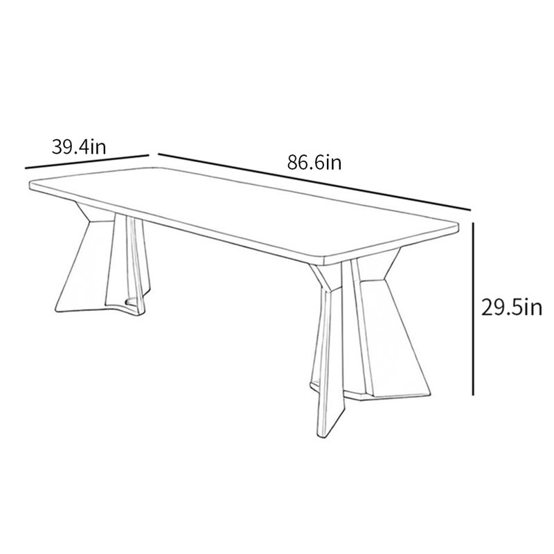 Paesley, H 29,5 po x L 86,6 po x l 39,4 po