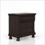 Dark Cherry Transitional Two-Drawer Nightstand for Bedroom Storage